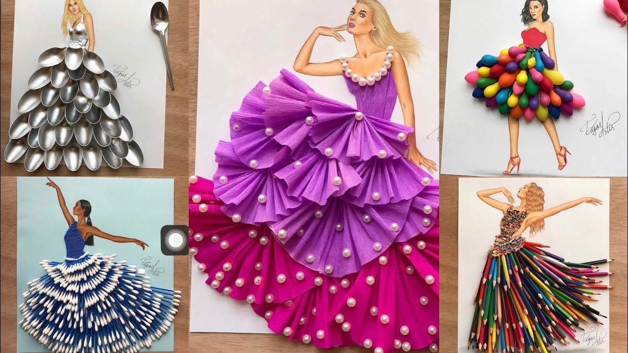 Top 10 Creative paper art designer dresses with everyday use objects ...