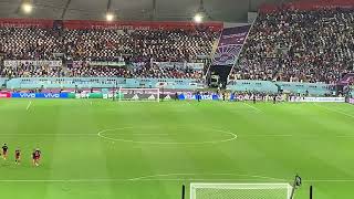 Japan players appreciating their fans post match - Japan vs Spain - Match 43 - Qatar World Cup 2022