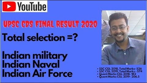 UPSC CDS Final Result 2020 Out | CDS RESULT 2021 |