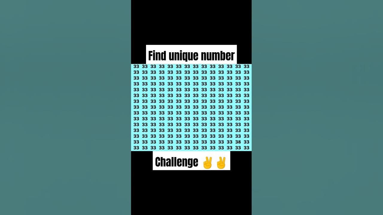Find Unique Number In This Image shorts viral challenge find-unique-number-in-this-image-shorts-viral-challenge