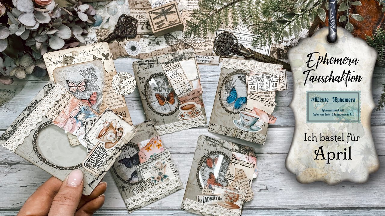 Junk Journal / deutsch / Journal Card mit Pocket / #6leute_5ephemera / Meine April Ephemera