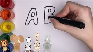 Drawing Alphabet for children /Bolalar uchun alifbo chizish/Рисование Алфавит для детей ABC