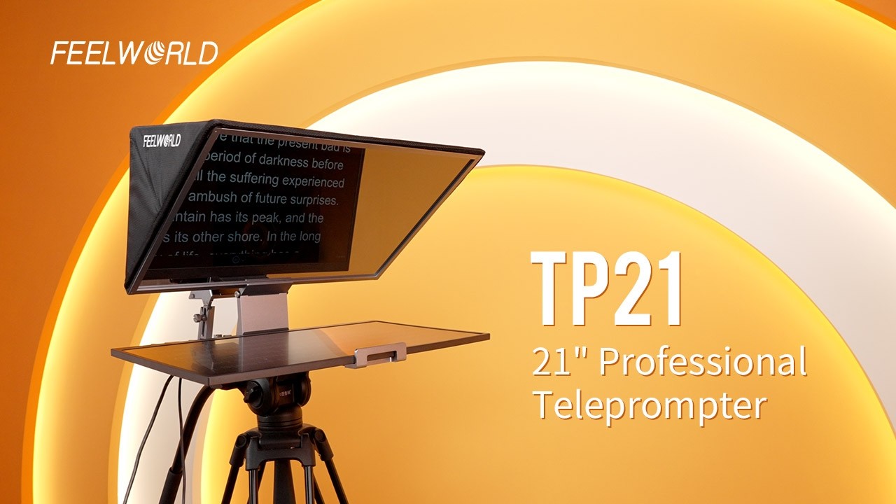 FEELWORLD TP21 Teleprompter | 21" Professional Teleprompter for Studio, Courses & Content Creation