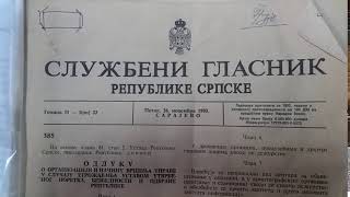 Službeni Glasnik Republike Srpske Iz 1993