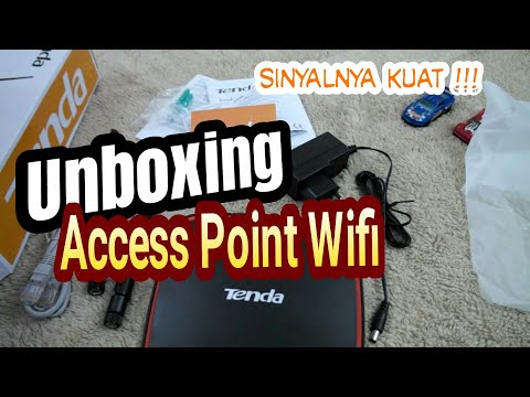 Unboxing Access Point TENDA AP4 300mbps Lengkap Dapat POE #tendawifi