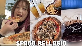 Spago Wolfgang Puck Bellagio Las Vegas- Mushroom Pizza, Grilled Prime Burger, Chocolate Cake screenshot 3