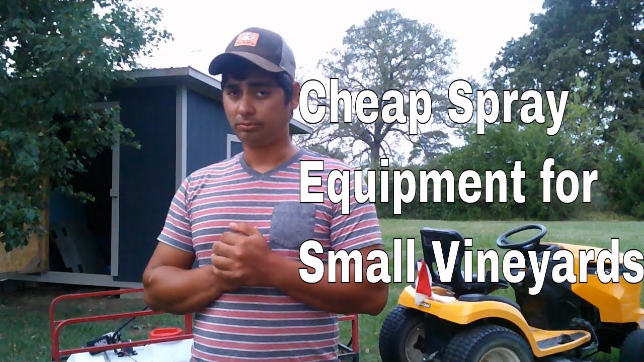 What equipment do I need to spray a vineyard?