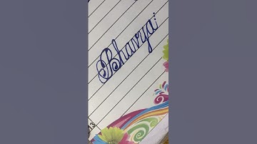 Bhavya Name in Cursive Writing #shorts #ytshorts #reels #handwriting #pen #viralvideo #trending