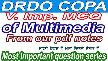 Very Most Important MCQ For Drdo copa exam | Multimedia mcq | from our pdf notes