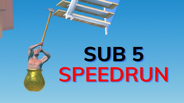 Getting Over It speedrun in under 5 minutes