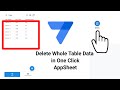 Delete Whole Table in One Click AppSheet