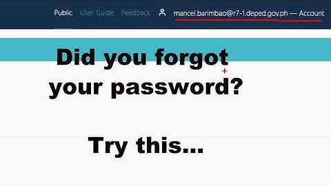 No email from deped commons and Forgot Password