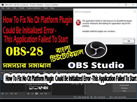 Fix OBS Qt Platform Plugin Could Not be Initialized Error - OBS Studio 28 OBS Studio Problem28