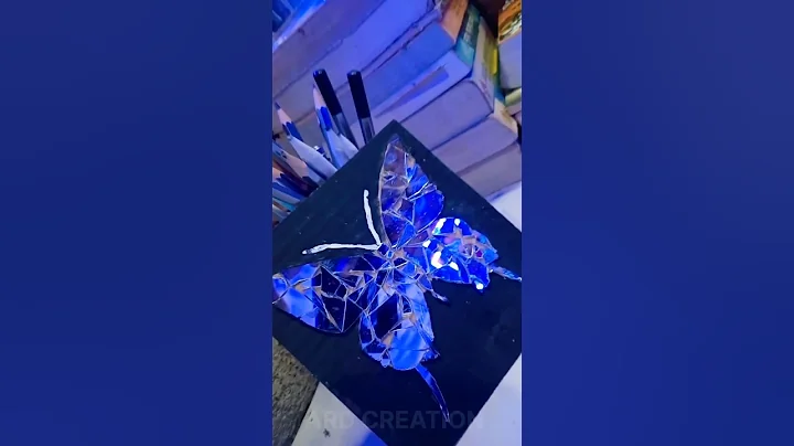 Diy butterfly || DIY mirror butterfly craft || broken mirror craft #diy #art #craft #viral #shorts