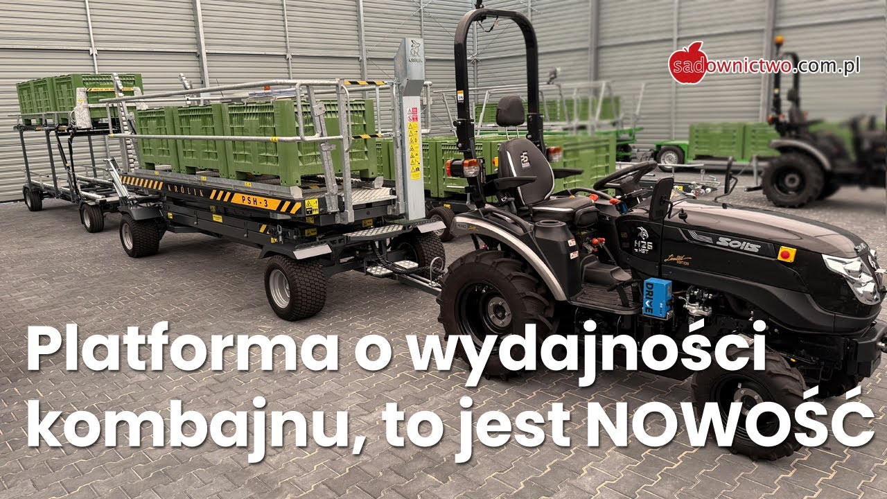 Zbiory jabłek - Platforma o WYDAJNOŚCI kombajnu