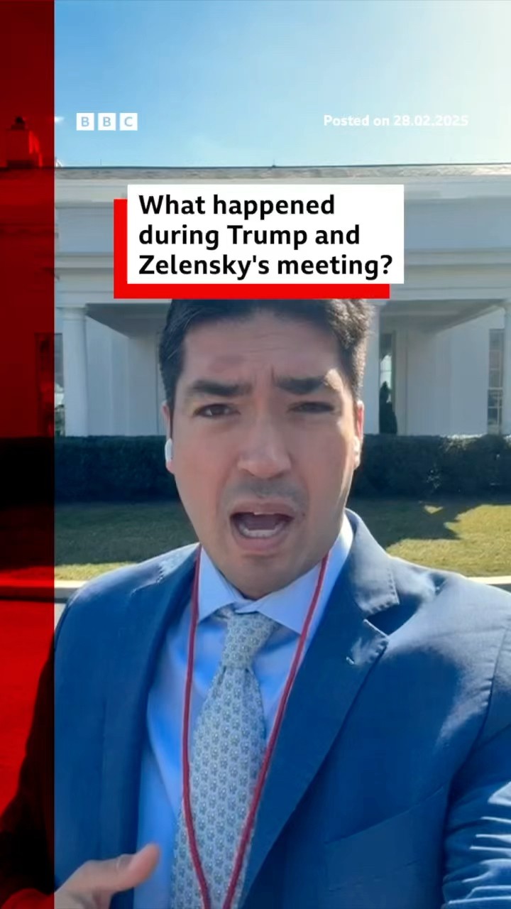 What happened during Donald Trump and Volodymyr Zelensky's meeting? #BBCNews