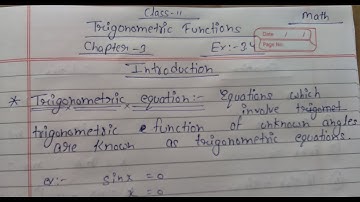 Class 11 ll Chapter Trigonometric Functions Ex :- 3.4 ll Introduction