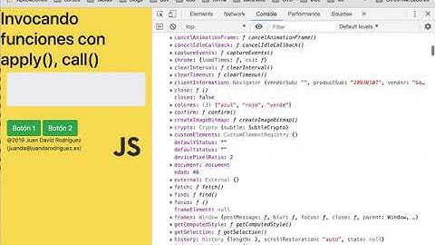 Curso clave javascript 21. Invocando funciones con los métodos apply() y call()