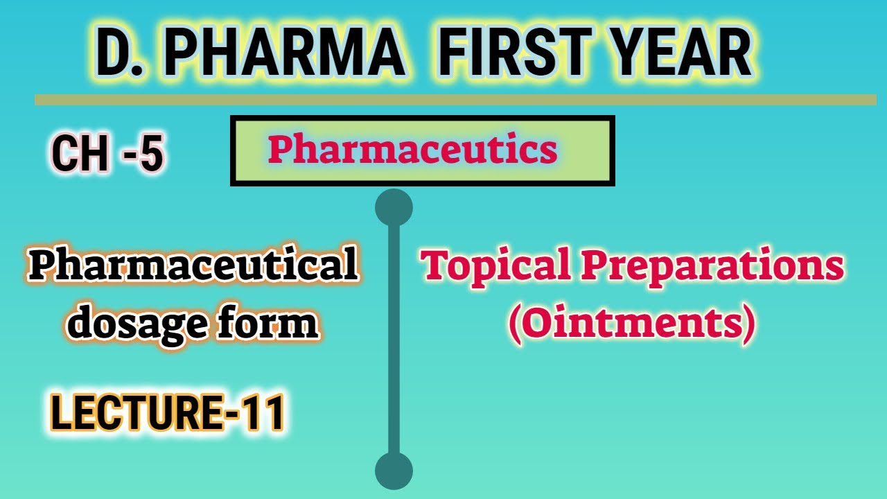 Ointment CH5 L11 Pharmaceutical dosage form Topical