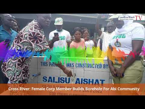Cross River: Female Corp Member Builds Borehole For Abi Community