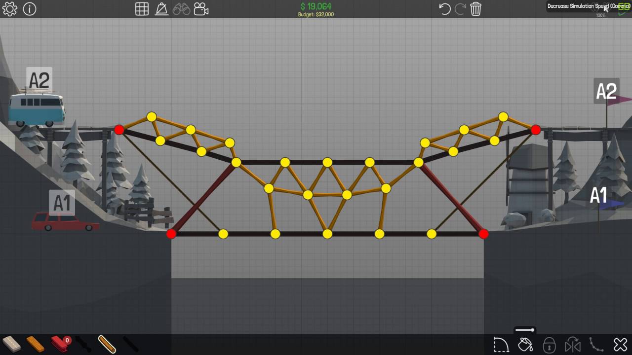 Poly Bridge 1-12 [Low Cost Bridge] - YouTube