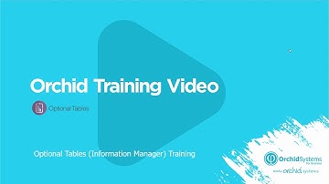 Optional Tables for Sage 300 - Training