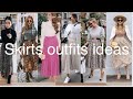 How to wear a skirt  skirts outfits ideas  2024 how to look good in midi skirts