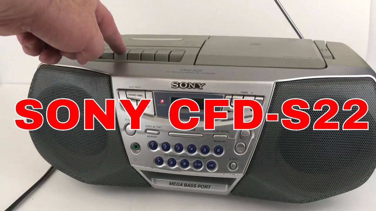 Sony CFD-S22 CD/Cassette Jambox demo 