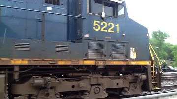 CSX Q438-03 with GP38-2 Trailing in St Denis