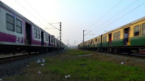 Tireffic Timeing Arrived - Departs Up - Dn Katwa - Howrah Emu Local At Guptipara Station