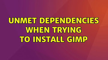 Ubuntu: Unmet dependencies when trying to install GIMP