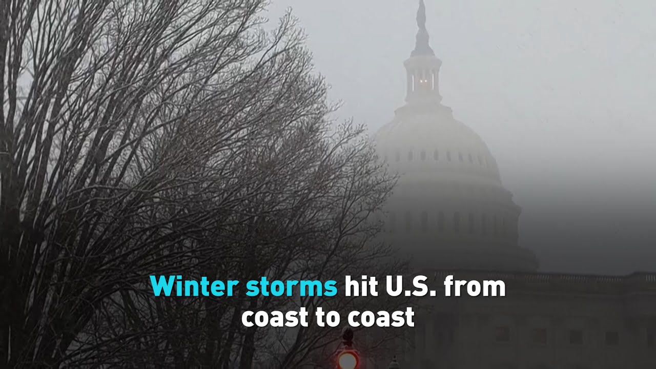 Winter storms hit U.S. from coast to coast - YouTube