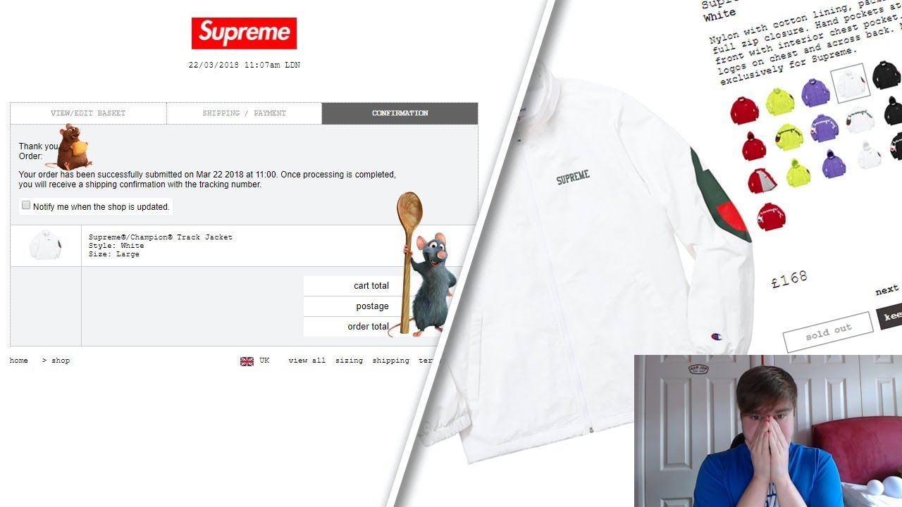 Supreme SS18 Week 5 Live Cop - Champion W (Manual Checkout)