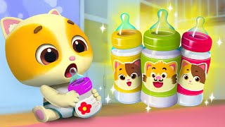 baby care bottle milk feeding song kids songs cartoon for kids mimi and daddy