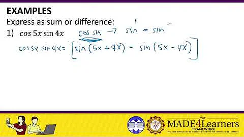 Lesson 12 Product Sum Identities