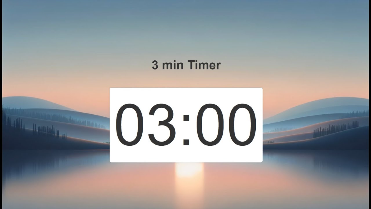 3-Minute Timer - (with Subtle Audible Feedback) - YouTube