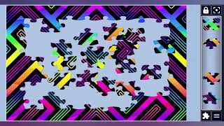 Neon Zigzag Fasion〽️🔷️||jigsaw puzzles journey🧩||Relaxing puzzles Game🧩|| screenshot 2