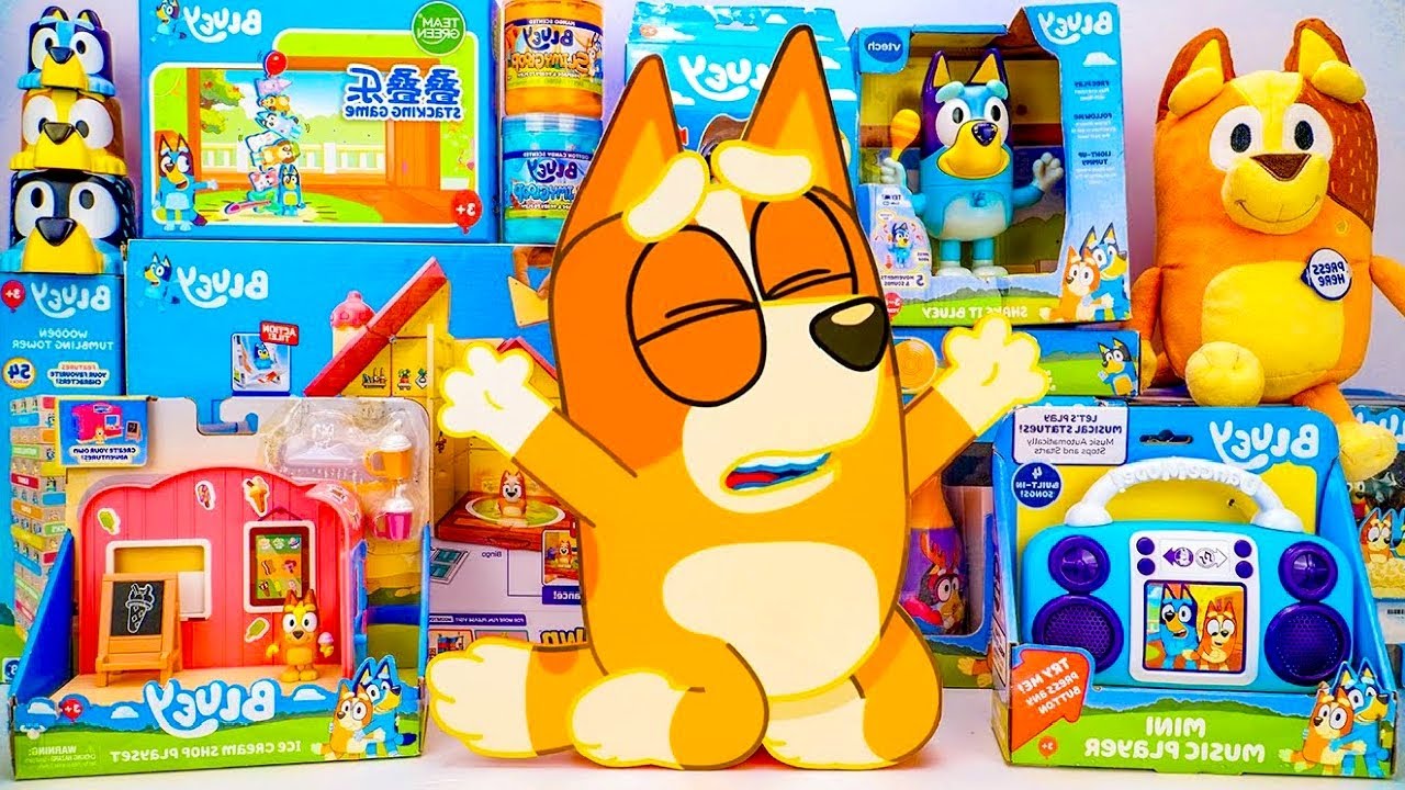 Bluey Toys Collection Unboxing Review 🐾 Mystery Fun Bingo Box & Bluey Stacking Game