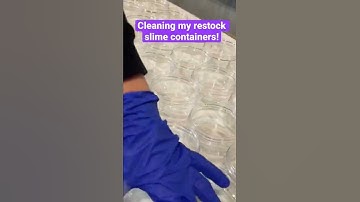 Cleaning my restock slime containers!
