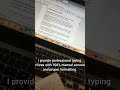 Looking for typing work? #typingservices