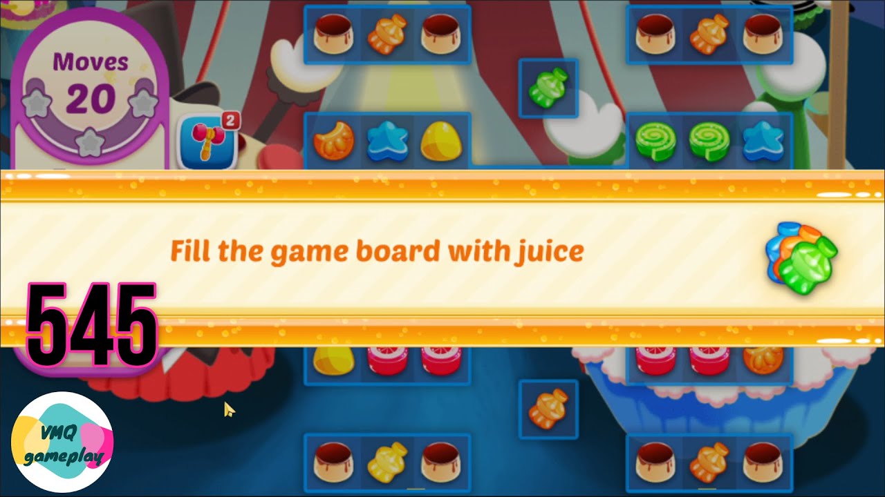 Jelly Juice level 545 No Power - Ups *** Fill the game board with juice ...