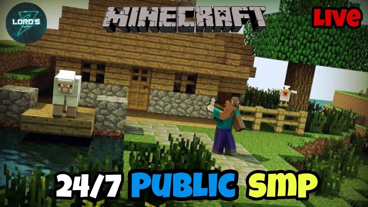 MINECRAFT - 24/7 PUBLIC SMP | JAVA + PE EDITION | MINECRAFT LIVE - YouTube