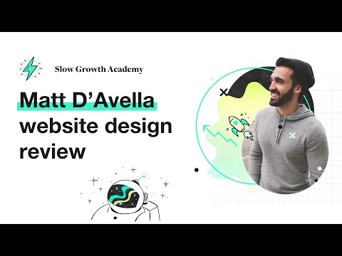 Matt D’Avella’s Slow Growth Academy | eCommerce Website Design Review