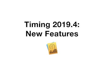 Timing 2019.4: New Features