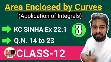 Area Enclosed by Curves Class 12,KC Sinha Ex 22.1 Solution,PART-3