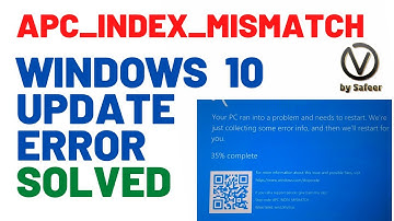 Windows Blue screen error apc_index_mismatch. solved 2021