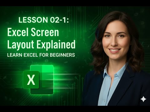 Lesson 02-1: Excel Screen Layout Explained | Learn Excel for Beginners ...