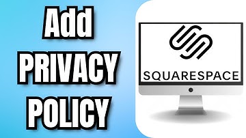 How To Add PRIVACY POLICY To SQUARESPACE