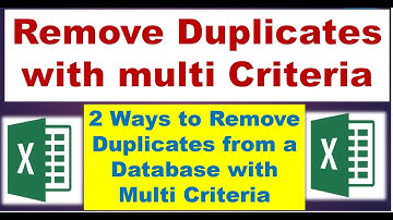Remove Duplicates from a Database with Multi Criteria