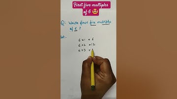 How to write first five multiples of 6  😍#shorts#youtube shorts#mathematics#multiples